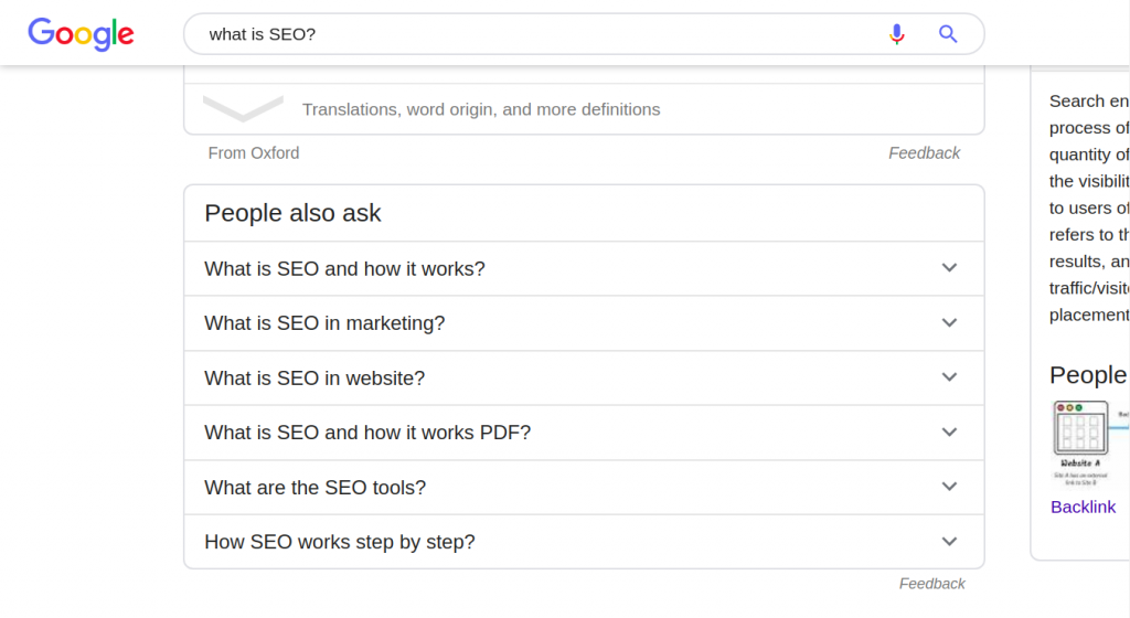 people also ask on serp